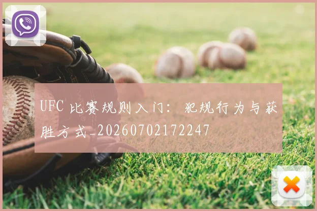 UFC 比赛规则入门：犯规行为与获胜方式_20260702172247